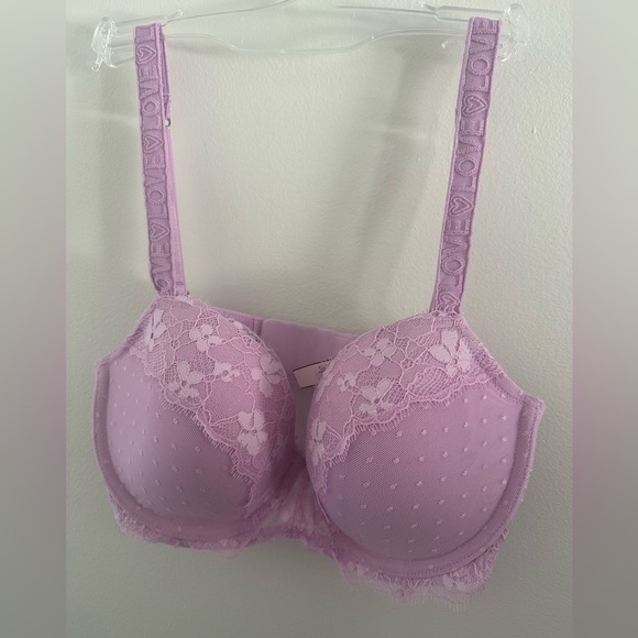 🌶️ Victoria's Secret Lillac Lace Patterned Bra NWT - Picture 4 of 6
